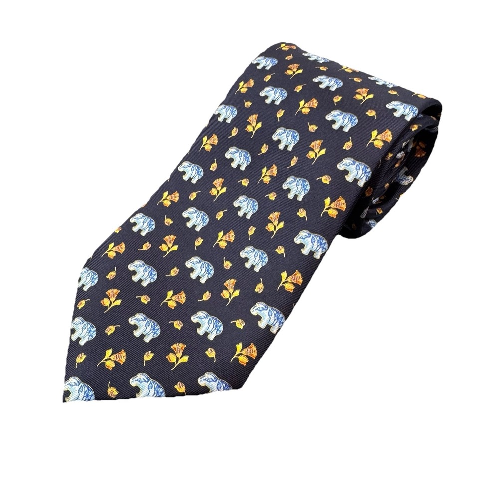 METROPOLITAN MUSEUM OF ART - Elephant tie - 100% SILK - 3.5" x‎ 59"